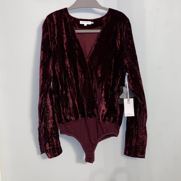 BRAND NEW Good American velvet wrap bodysuit - Picture 5 of 5